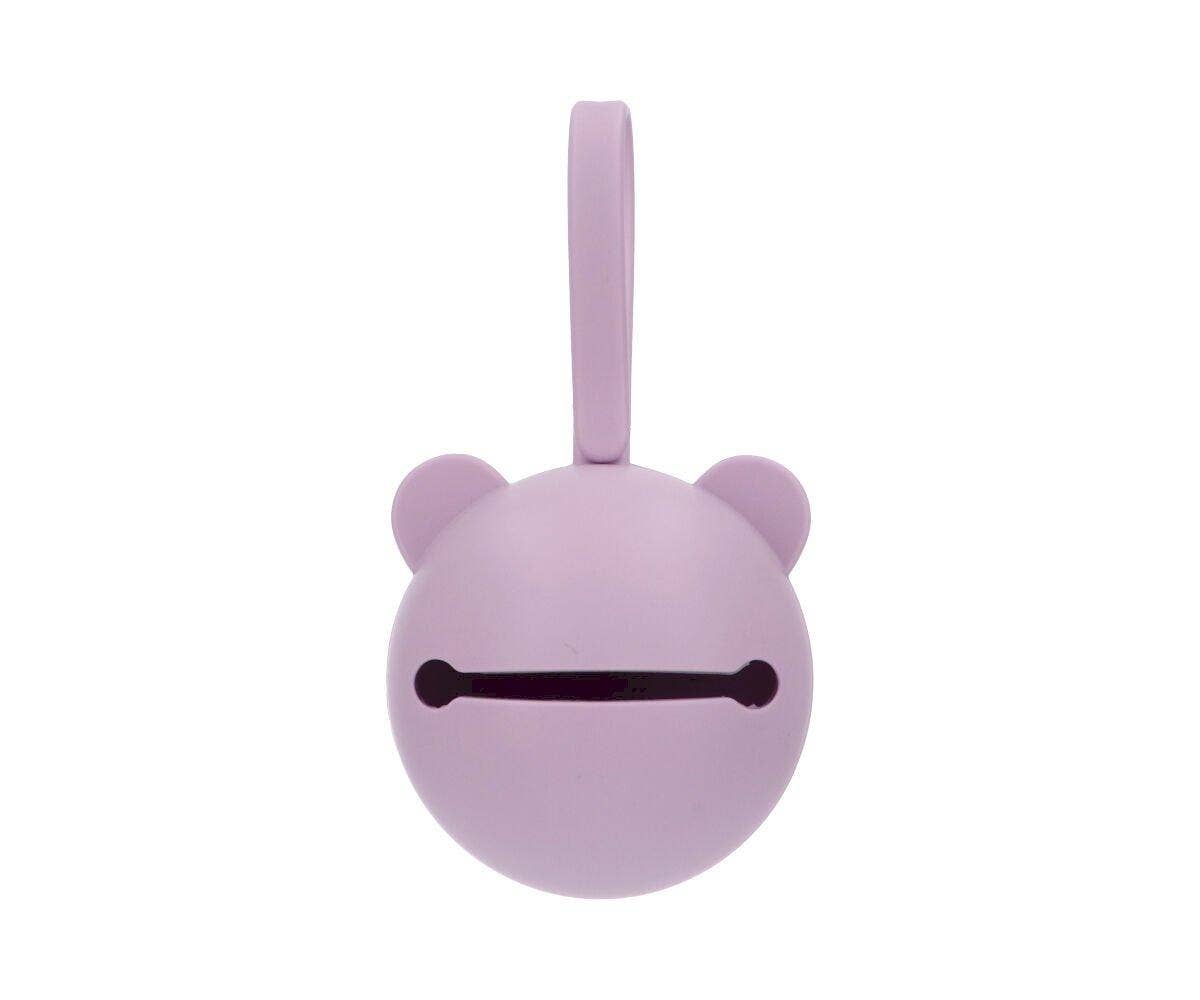 Lilac Bear Silicone Soother Holder