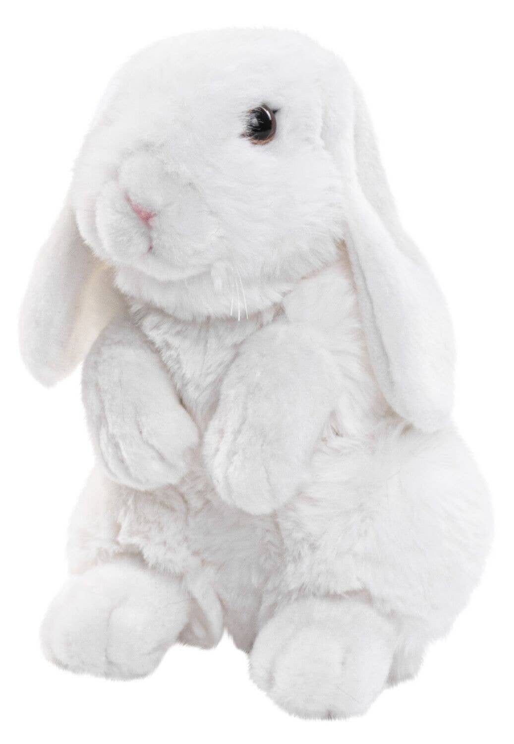 Peluche Lapin Bélier, assis (blanc)