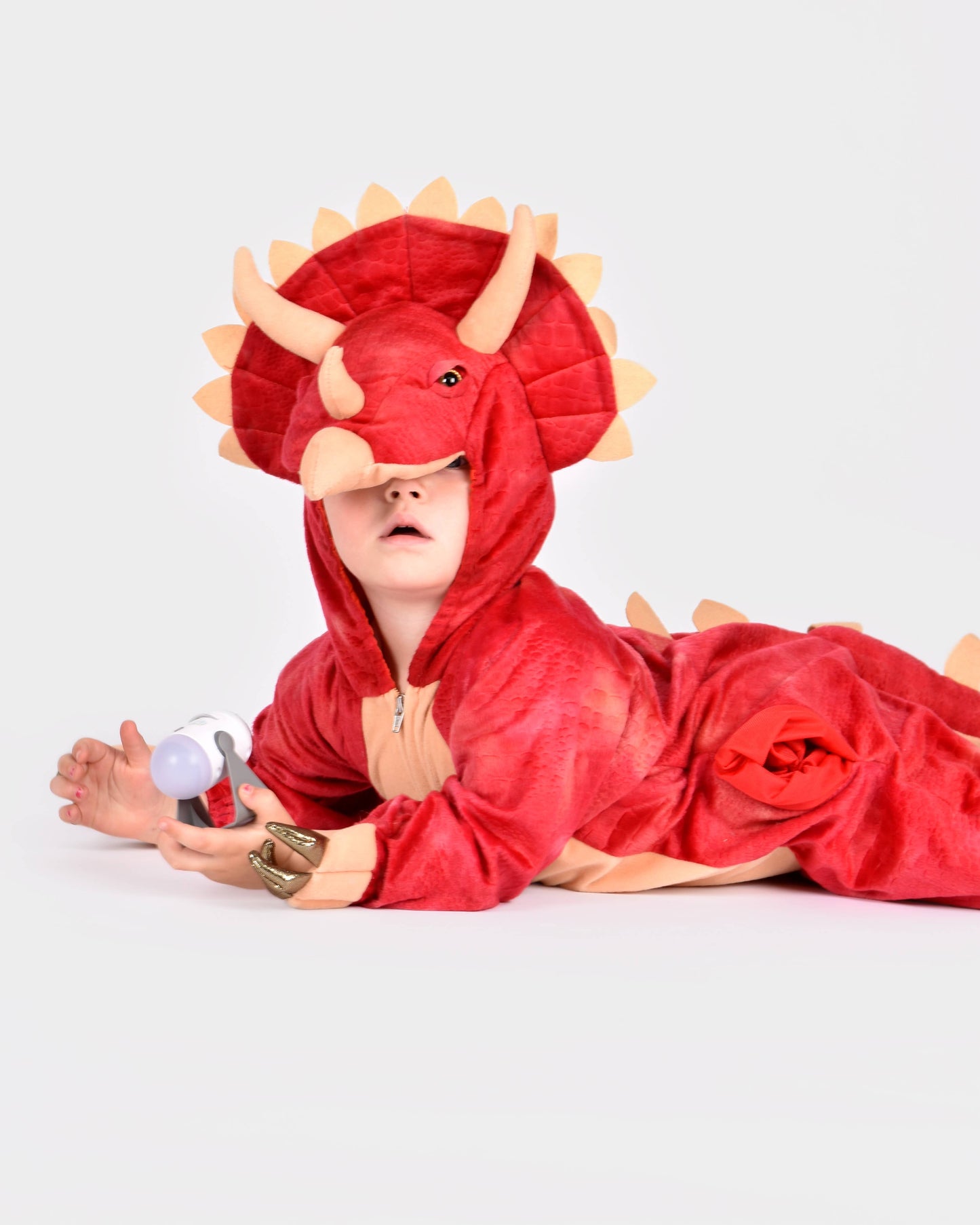 Triceratops dinosaur costume for children 4-6 years old (110-116 cm)