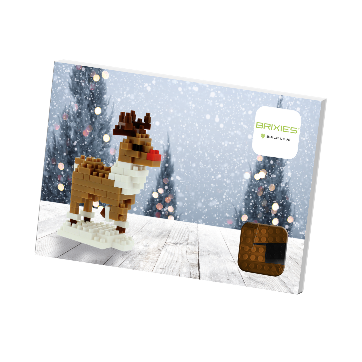 BRIXIES reindeer postcard