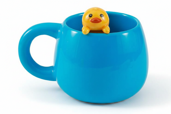 Mug with Duck Figurine