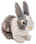 Peluche Lapin Gris-blanc Assis