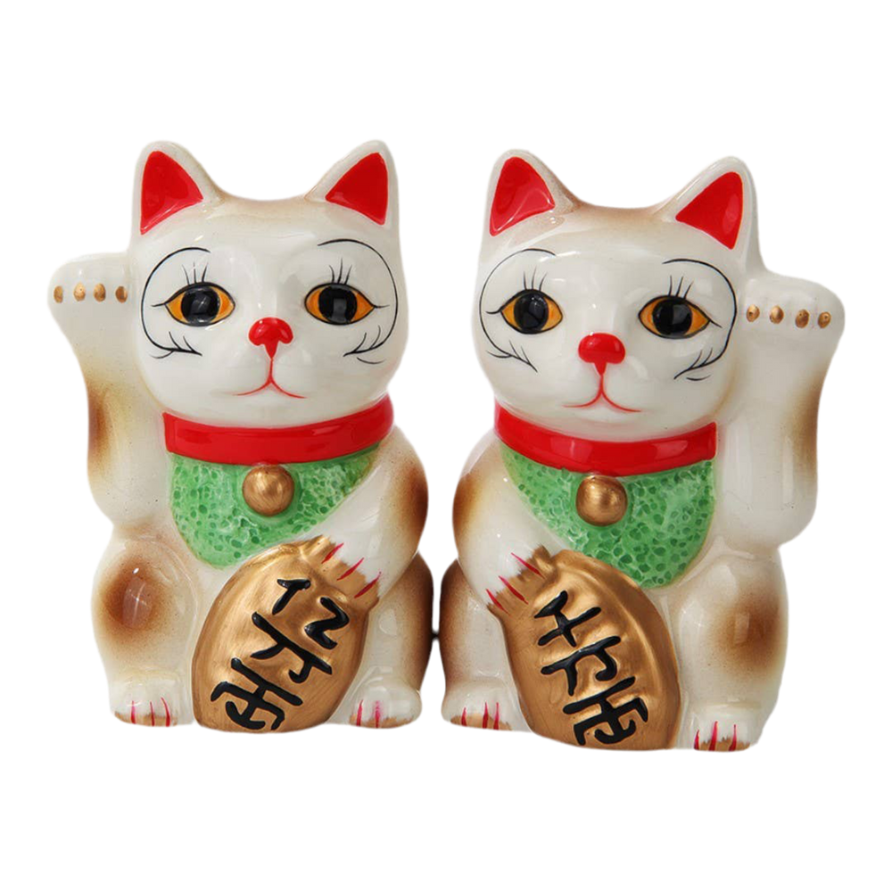 Salière et poivrière Chats Chanceux Blanc