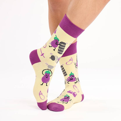 BERENJENA Organic Cotton Seamless Mid-Calf Unisex Socks