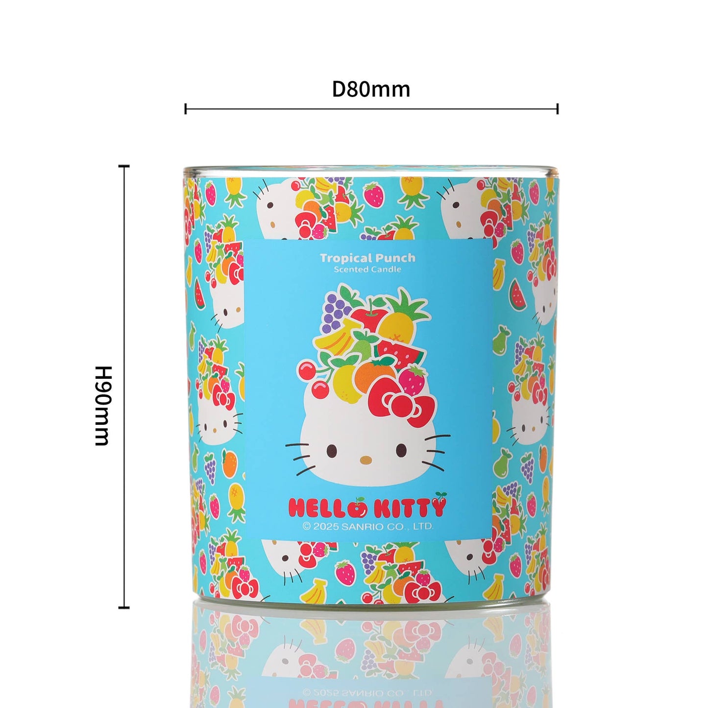 Blue Candle with Original Hello Kitty Print, Tropical Punch Scent