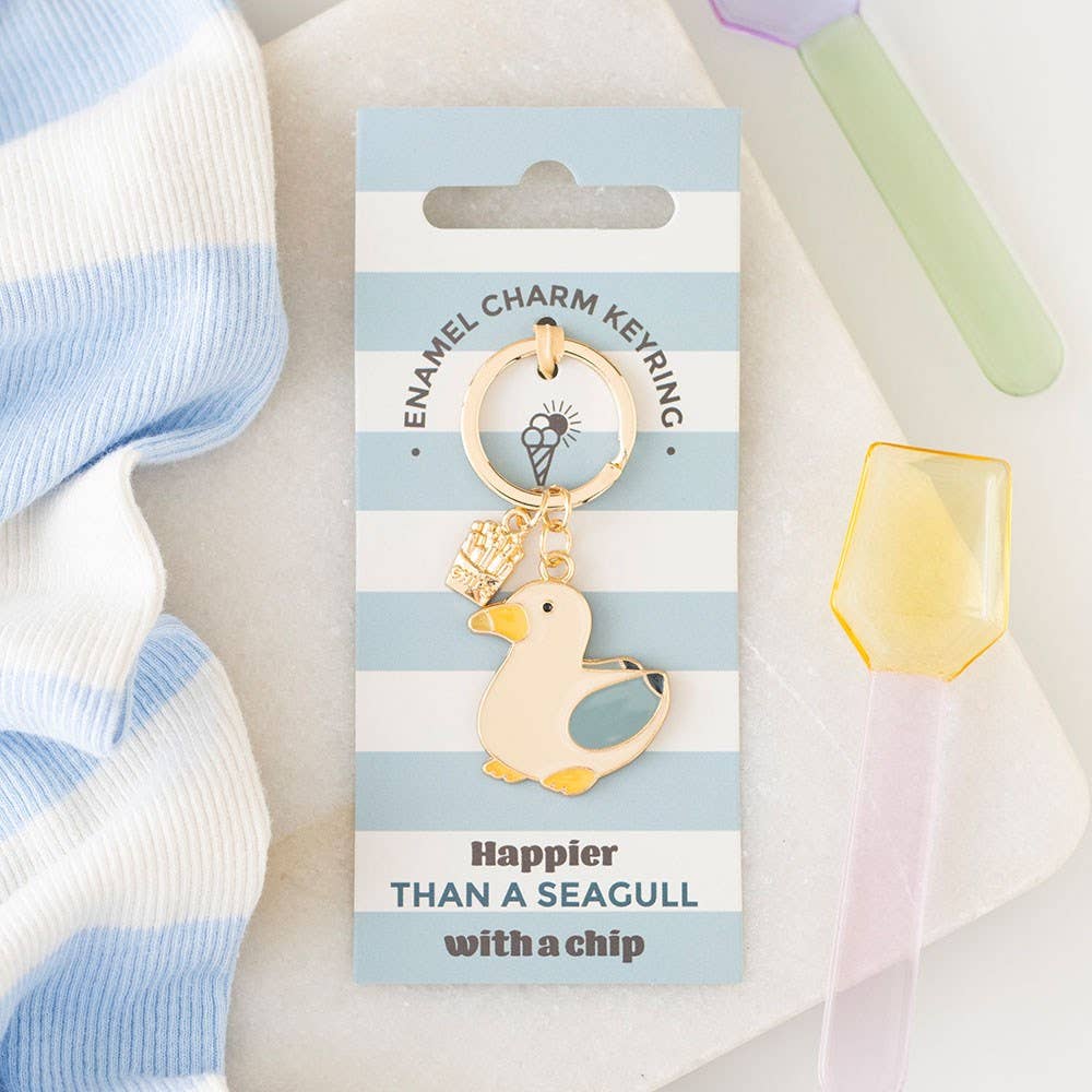 Seagull and French Fries Keychain
