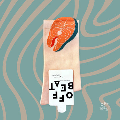 Pop-out Salmon Socks