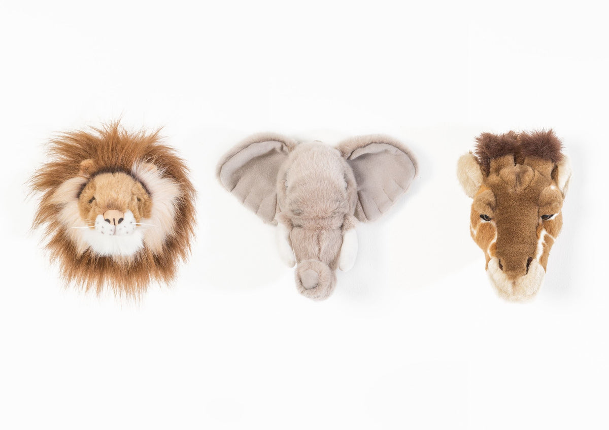 Mini têtes décoratives animaux - Coffret Safari