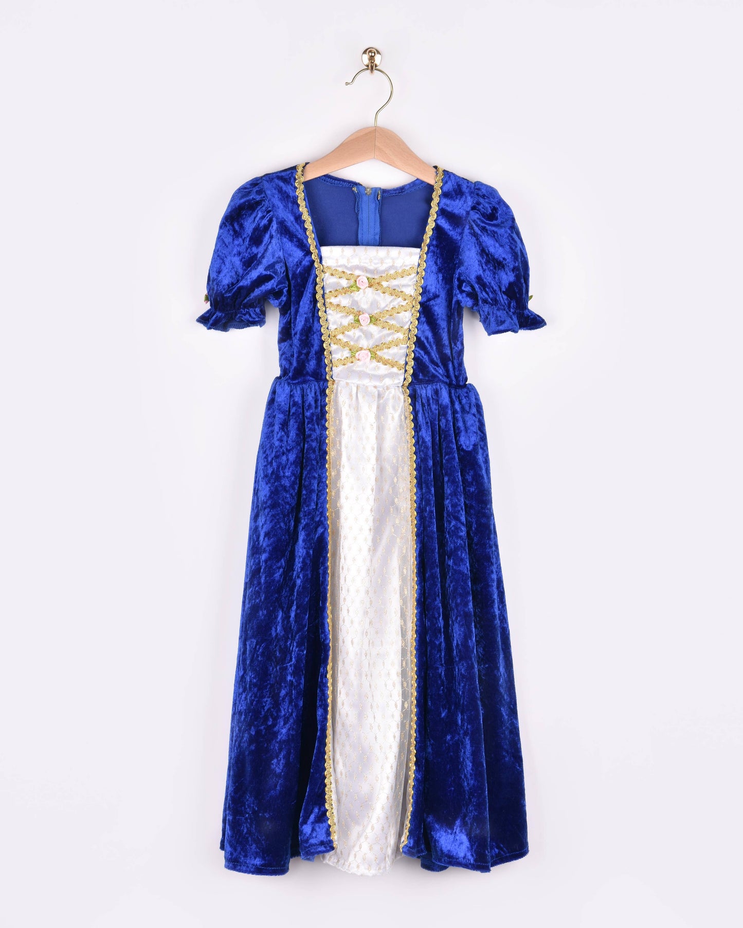 Blue velvet princess dress for 2-4 years (size 98-104)