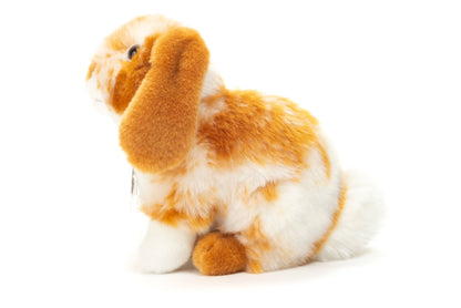 Peluche Lapin belier assis marron clair/blanc