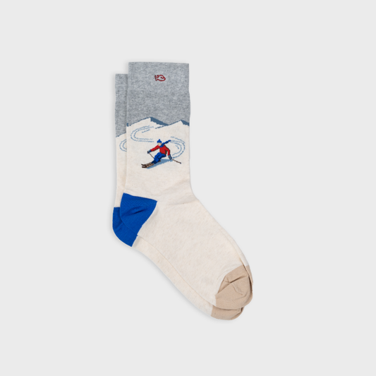 Combed Cotton Skier Pattern Socks