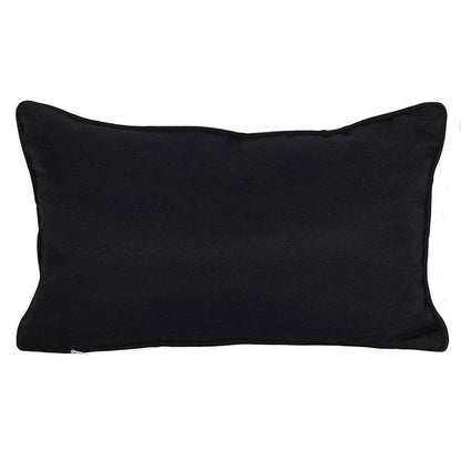 Petit coussin rectangulaire noir et blanc pour planche parlante
