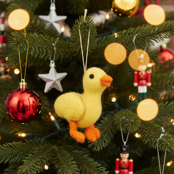 Darla the Duckling Felt Christmas Ball