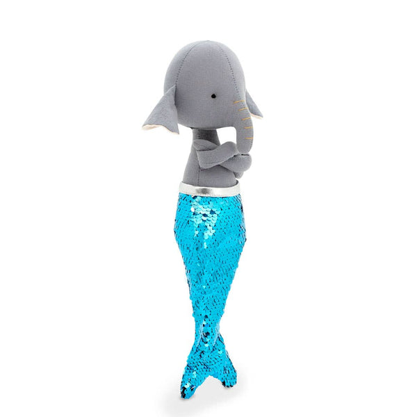Cotton soft toy, Alicia the mermaid elephant: 29 cm, from 3 years old