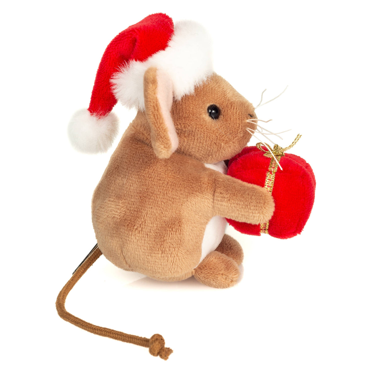 Peluche Topolino di Natale con Regalo – 11 cm