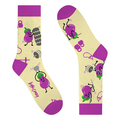 BERENJENA Organic Cotton Seamless Mid-Calf Unisex Socks