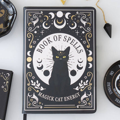 Carnet A5 « Livre de sortilèges Magick du Chat Noir » avec stylo