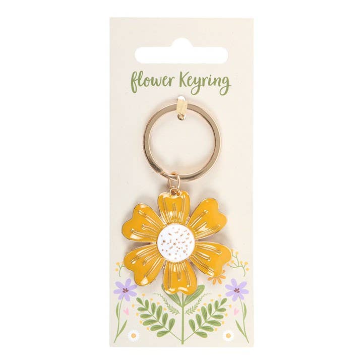 Yellow Daisy Keychain