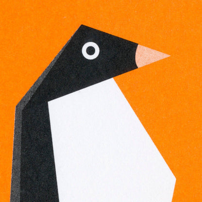 Origami Penguin Postcard