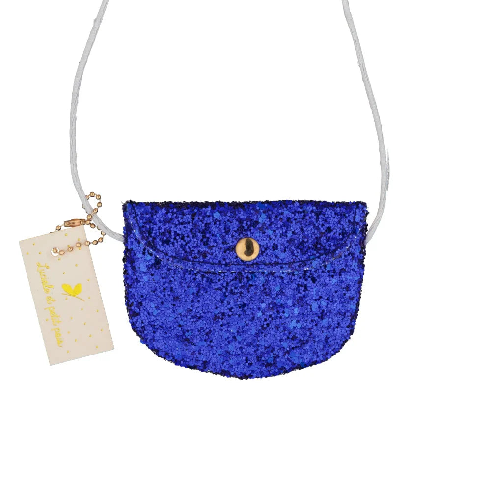 Porte-monnaie pailleté bleu électrique - Luciole et Petit Pois