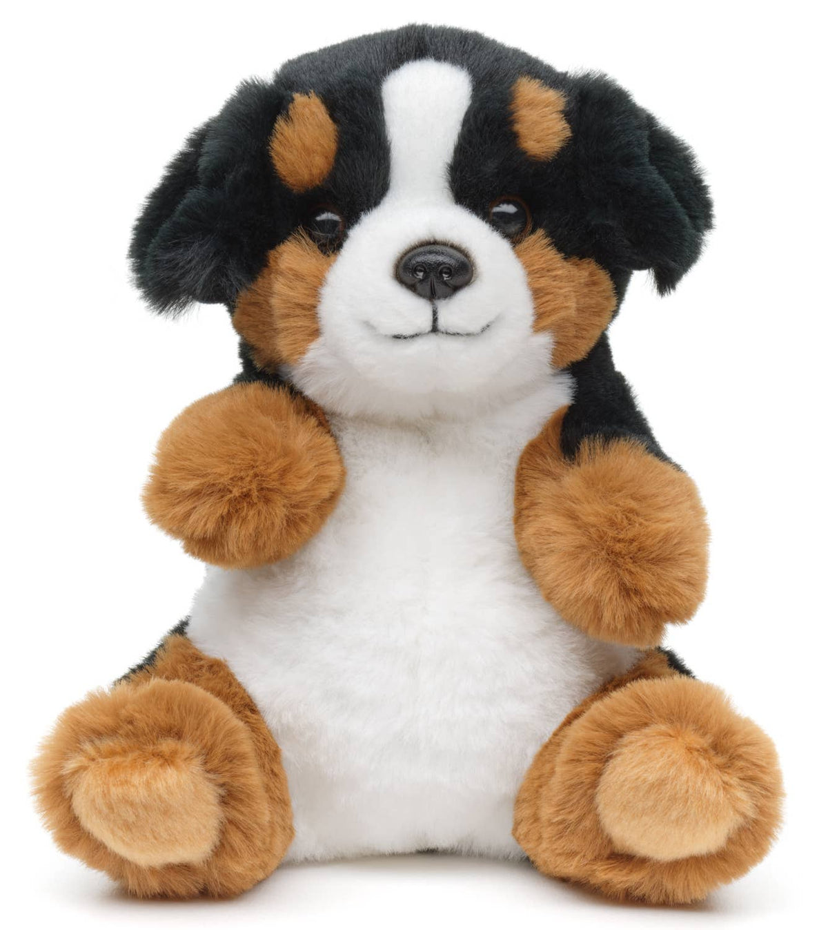 Bernese Mountain Dog plush, sitting