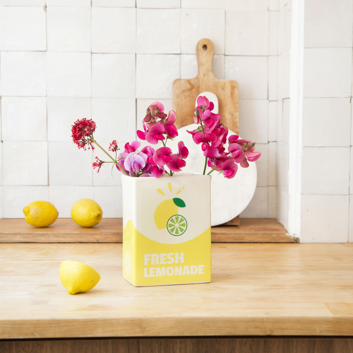 vaso di mattoni di limonata