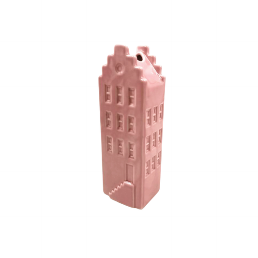 Flower vase - Home vase - Ceramic - Light pink - 7.5x6x23 cm