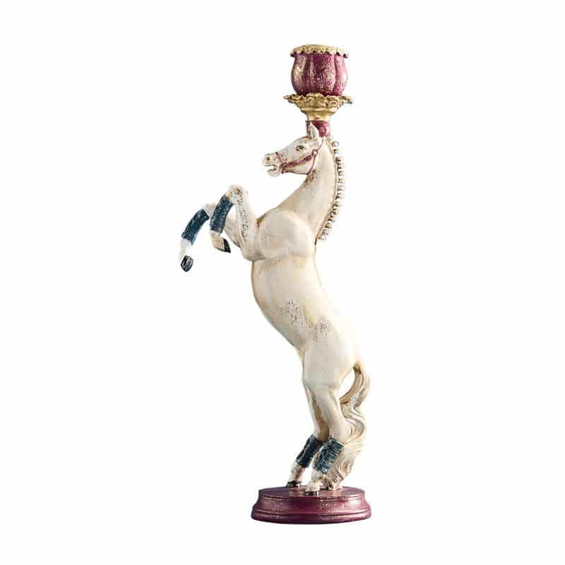 White Circus Horse Chandelier