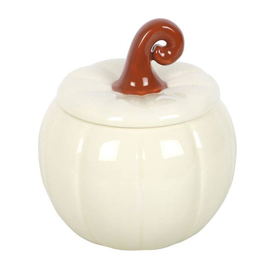 Autumnal curly white pumpkin oil burner