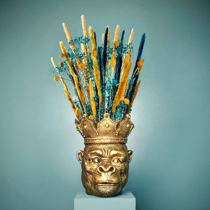 Kong monkey head, gold