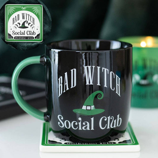 Ensemble de Tasse et Sous-Verre Bad Witch Social Club