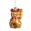 Golden Lucky Cat Christmas Ball