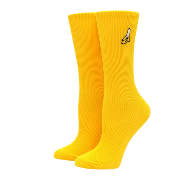 chaussettes banane brodee