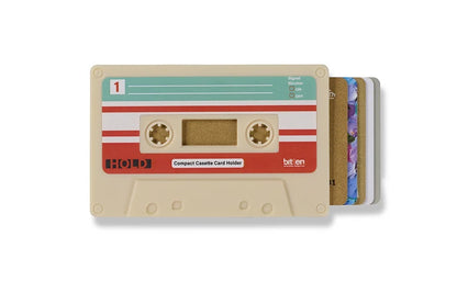 porte cartes cassette beige