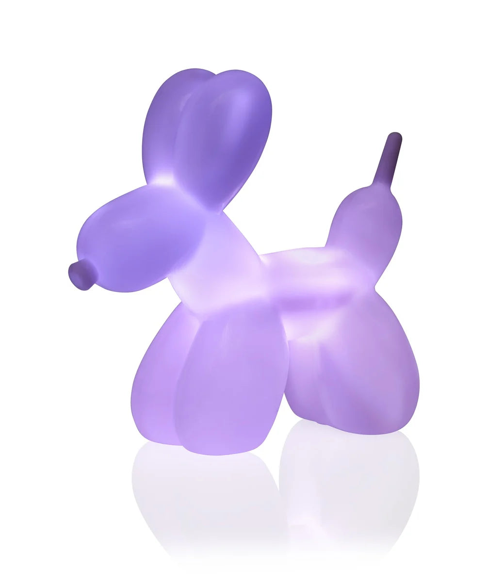 lampe ballon chien violet clair