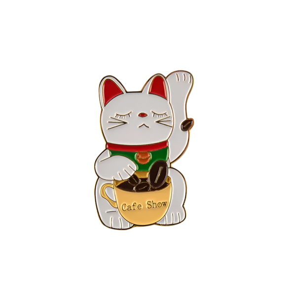 Lucky Cat Pin “Coffee Show”