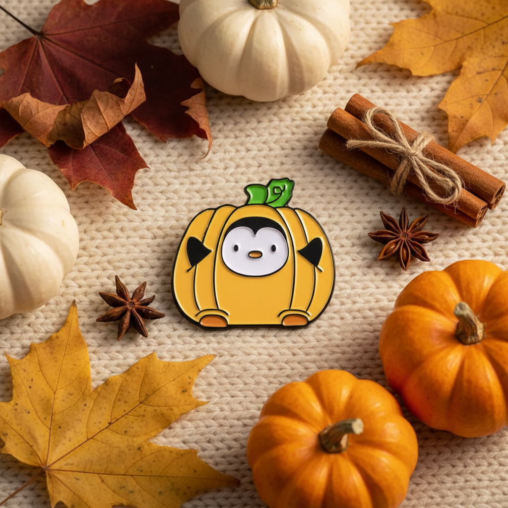 Pumpkin Penguin Pin
