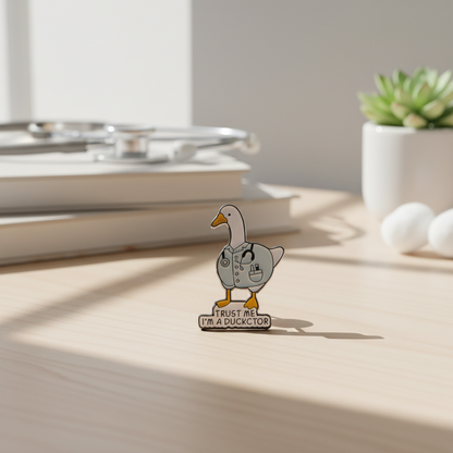 Ducktor White Duck Pin