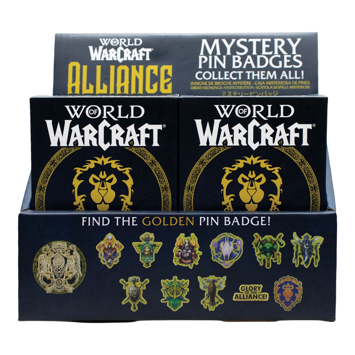 Display de 12 blind boxes World of Warcraft - Pin's mystère Alliance