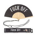 Éventail « Fuck Off » Noir