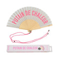 Éventail « Putain de chaleur » Gris
