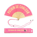 Éventail « Putain de chaleur » Rose