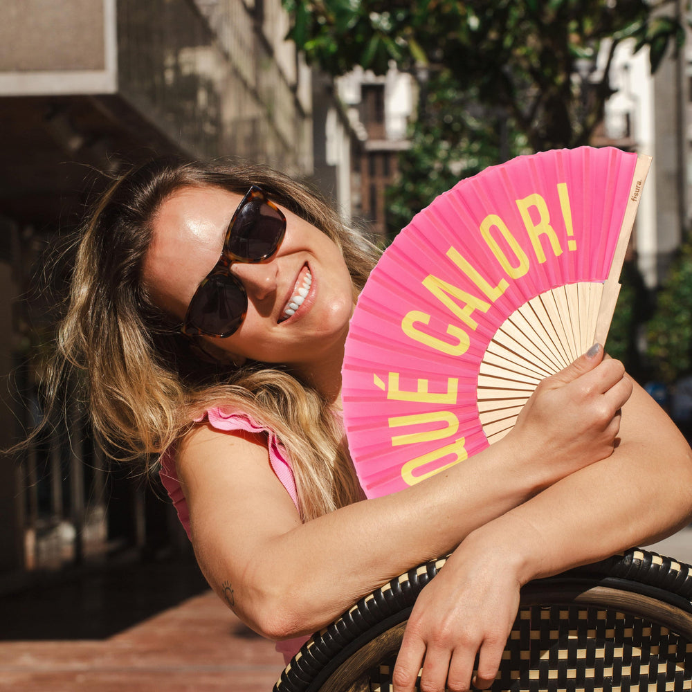 Éventail « Qué calor » Rose