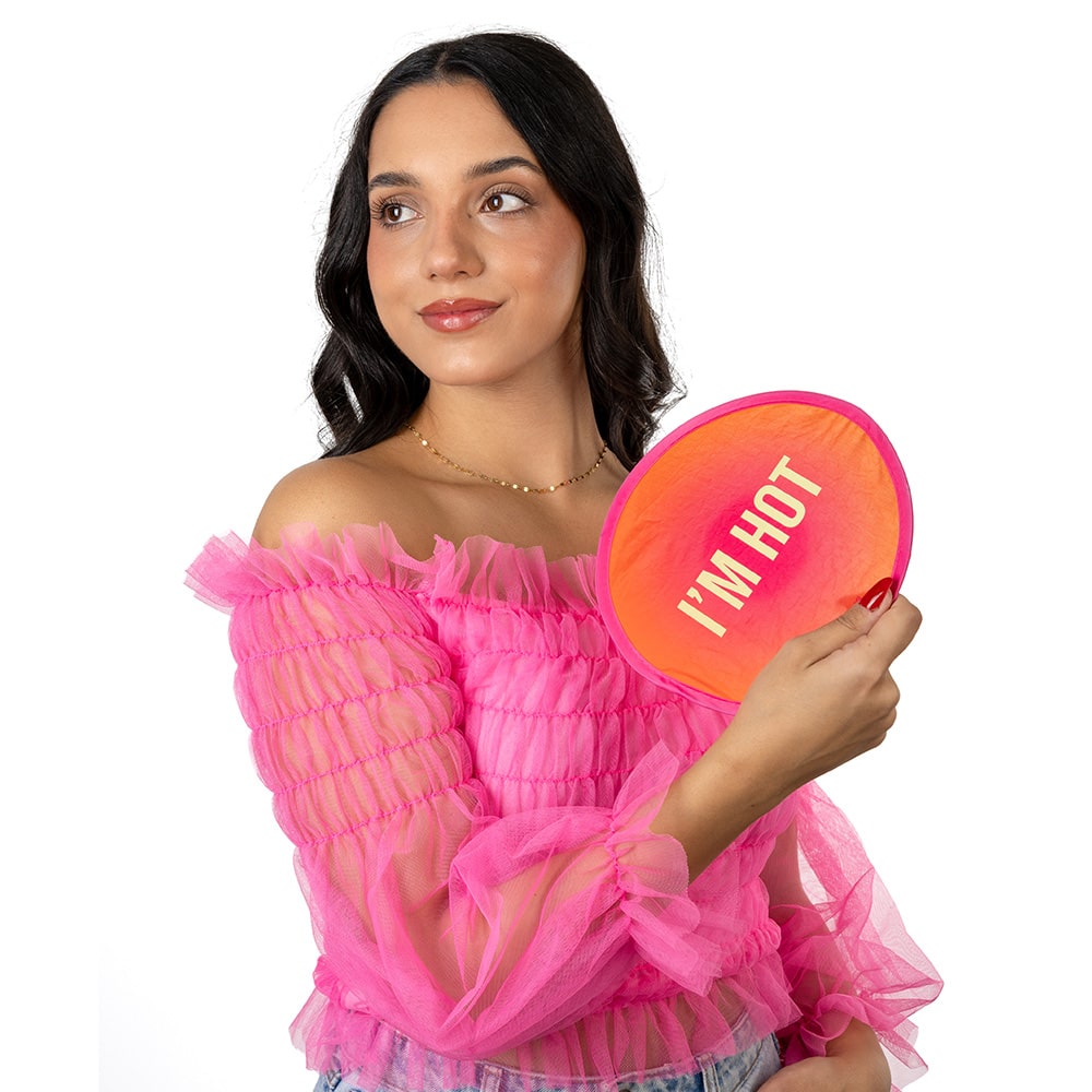 "I'm hot" folding fan