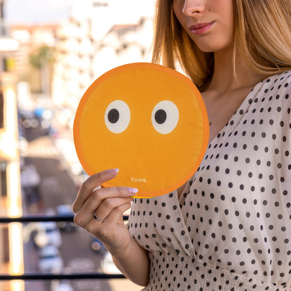 Éventail Pliable Imprimé Yeux