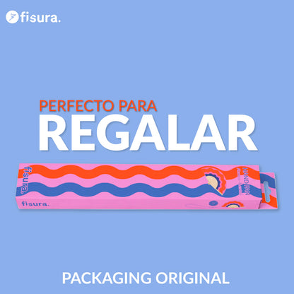 Éventail « Ondas » Rouge, Rose et Bleu – Fisura – vue 6