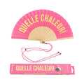 Éventail « Quelle chaleur » Rose