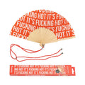 Éventail « It's fucking hot » Motif