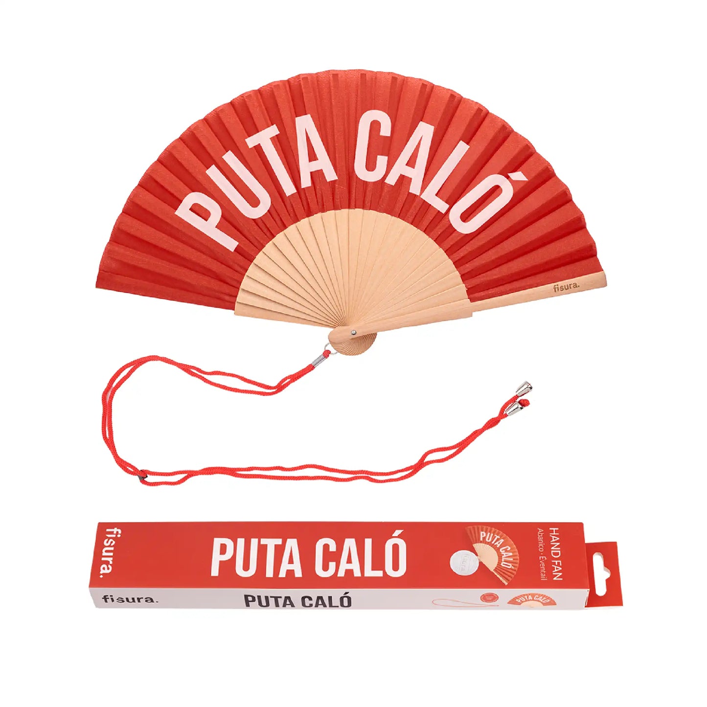 Éventail « Puta caló » Rouge – Fisura