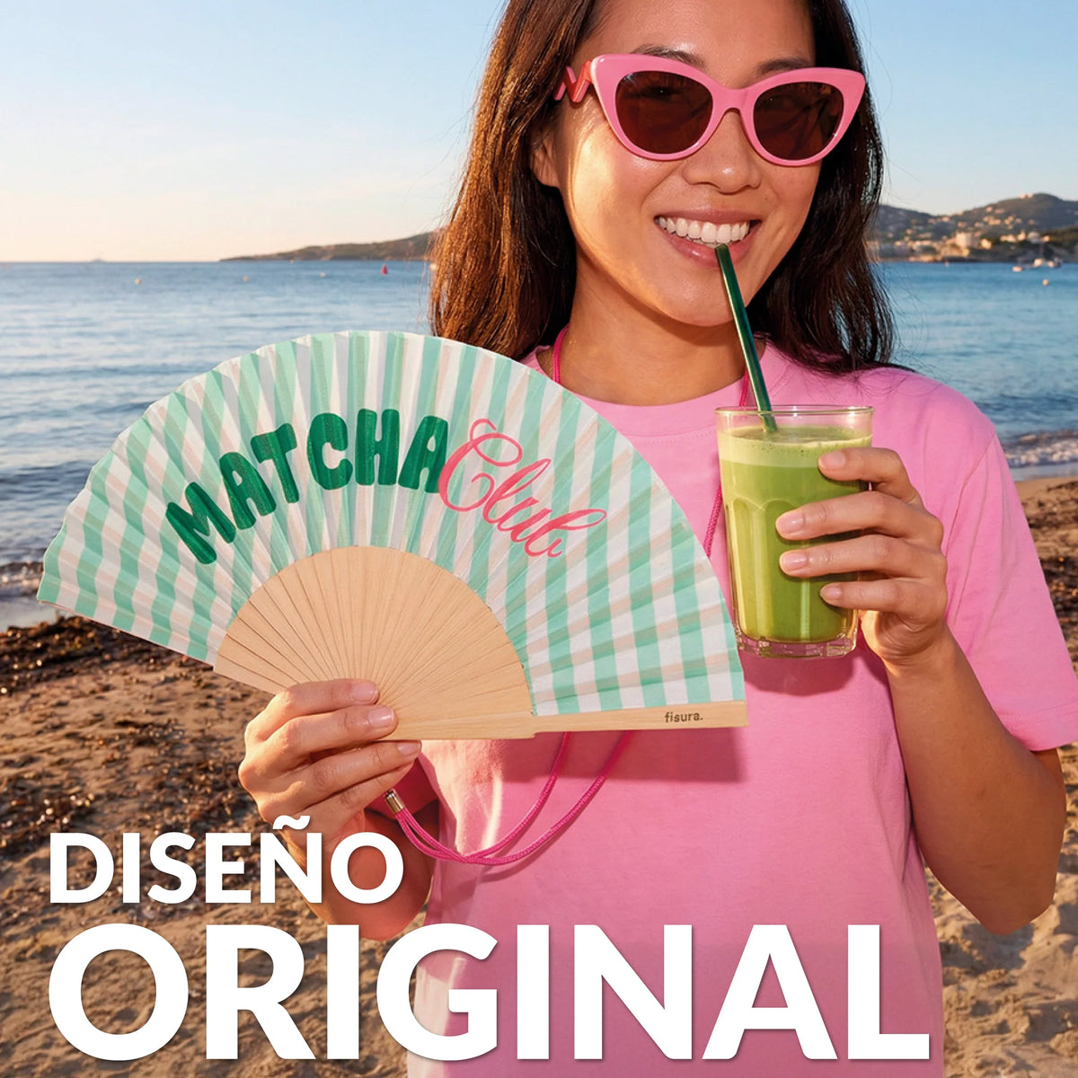 Éventail « Matcha club »